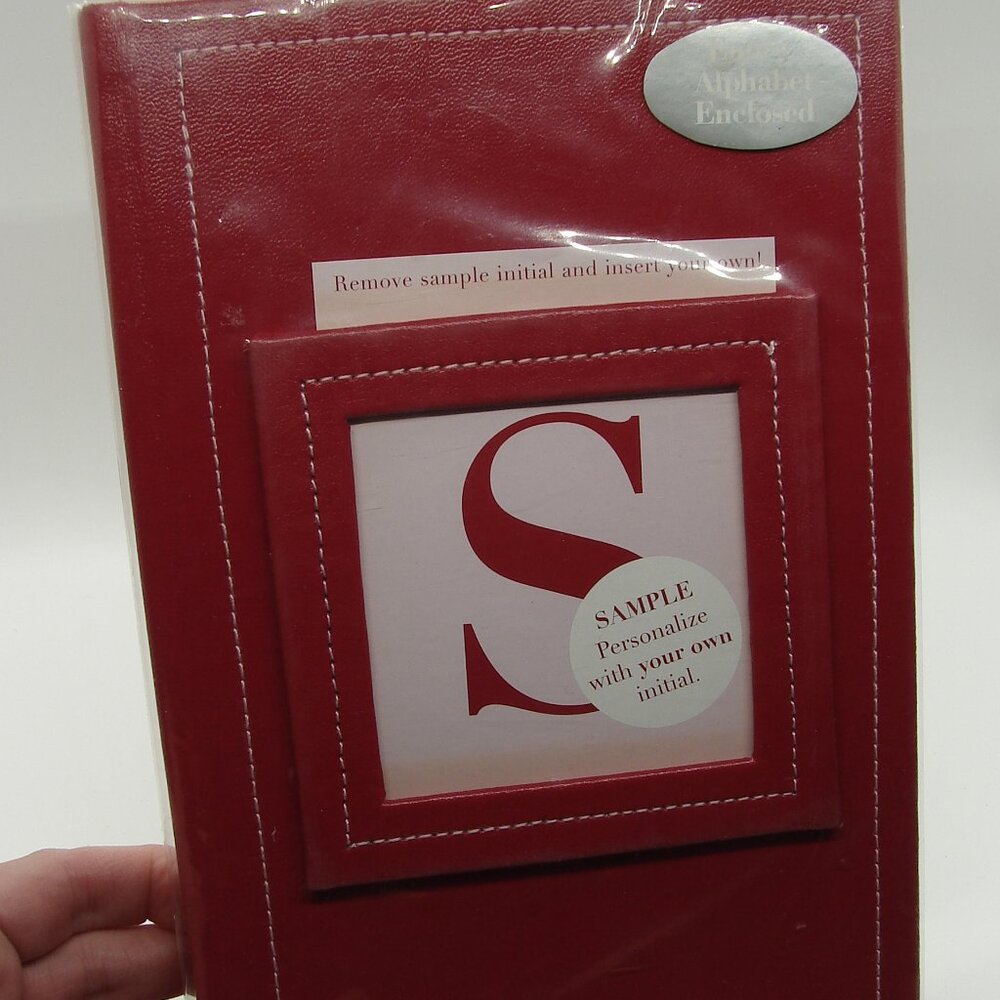 Pink Red Lined Blank Journal Notebook Leather Pleather Hardbound NWT Personalize